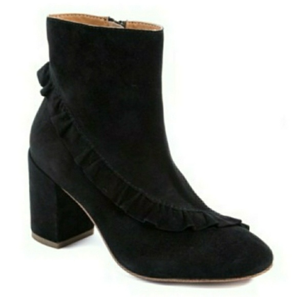 Charming Ruffle Suede Latigo x Anthropolog Booties - Picture 5 of 5
